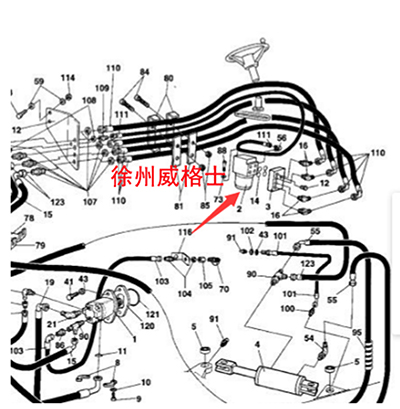 摊铺机方向机转向器零件号 359145