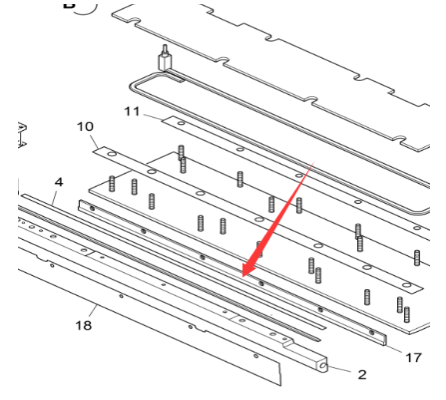 摊铺机熨平板加长1.25米熨平板耐磨条2333769