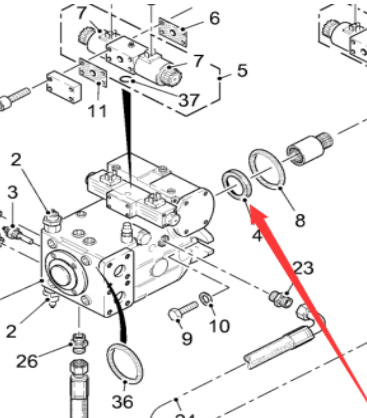 铣刨机行走泵油封零件号88774